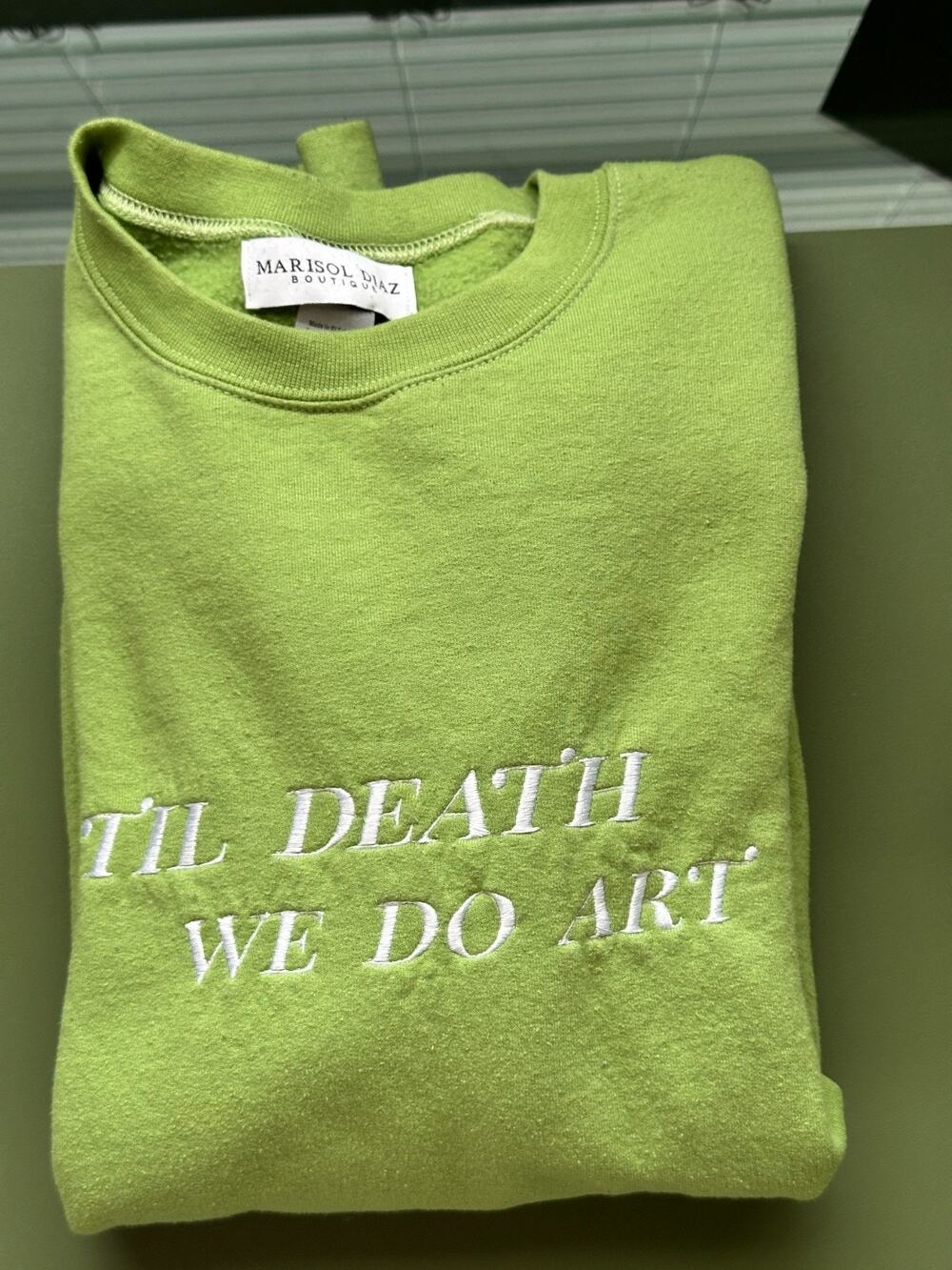 Marisol Diaz Boutique Womens M Til Death We Do Art Sweatshirt Arthaus Gift